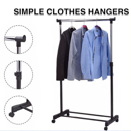 Adjustable Closet Organiser Storage Hight Adjustable Garment/Clothes Rack Hanger