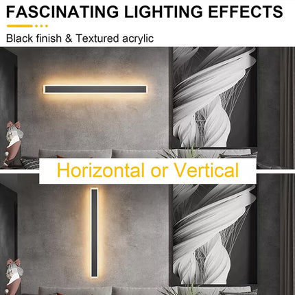 Modern LED Wall Light Sconce Waterproof Outdoor Lamp Exterior Lights Long Strip 19W 80CM Warm White