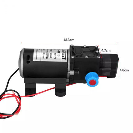 100W 12V 160PSI Pressure Water Pump Caravan Camping Boat 8L/Min Self-Priming