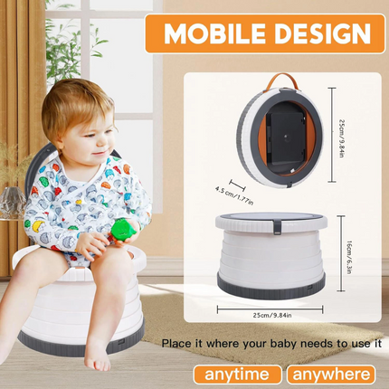 Potty Training Toilet Seat for Toddlers Baby Friendly Portable Travel Foldable