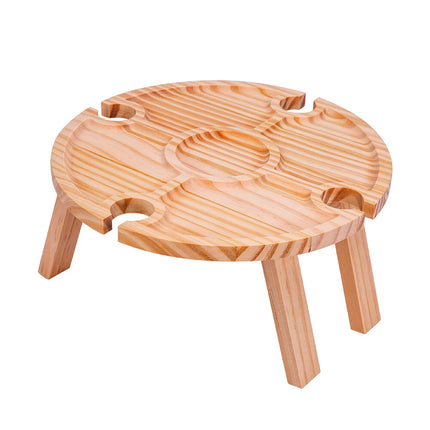 Folding Wine Rack Table Fruit Platter Storage Table Lap Tray Desk Outdoor Picnic