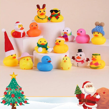 Duck Advent Calendar 2025 24 Days Christmas Countdown Rubber Duck Gift for Kids Set D