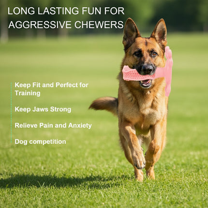 Pink L Size Dog Toothbrush Toy Clean Teeth Brushing Stick Mouth Chewing Dental Care Play Dog