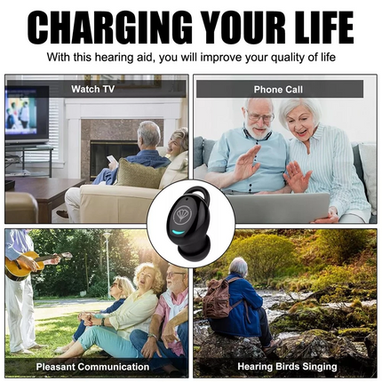 Digital Hearing Aids Mini Invisible In-Ear Headset Sound Voice Hearing Amplifier