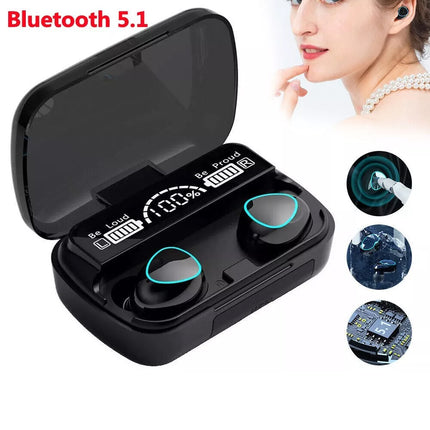 Bluetooth 5.1 Wireless Earbuds Waterproof LED Display Earphones
