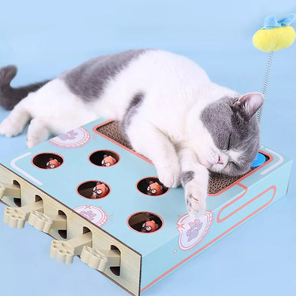 Cat Toy Whack-a-Mole Cat Scratching Board Corrugated Cardboard Scratching Pad