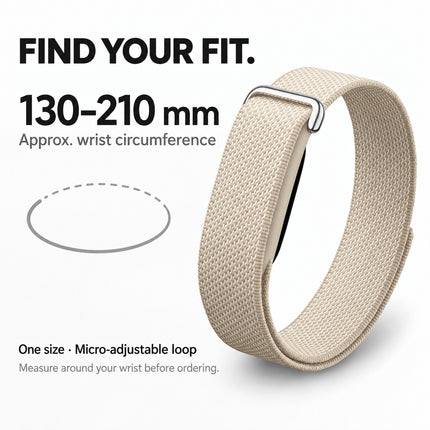 For Google Fitbit Air Performance Loop Band Recycled Polyester Adjustable Strap White