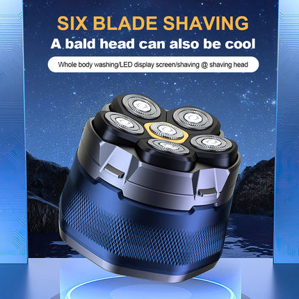 Electric Head Shavers for Bald Men 6D Head Razors w/Nose&Ear Trimmer LED Display