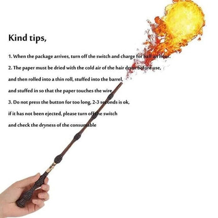 Harry Potter Firing Magic Wand Fire Shooter Dumbledore Voldemort Wizard Cosplay Dumbledore