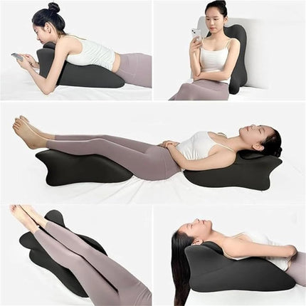 Butt Cushion for Long Sitting Couples Discreet Wedge Pillow Memory Foam Pillow (Black)