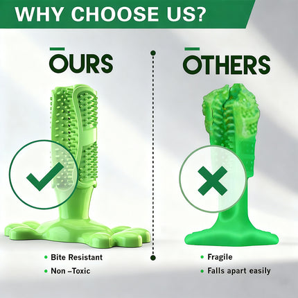 Green L Size Dog Toothbrush Toy Clean Teeth Brushing Stick Mouth Chewing Dental Care Play Dog