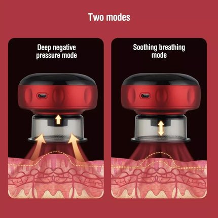 Electric Cupping Therapy Smart Red Light Heating Scraping Massager Body Slimming