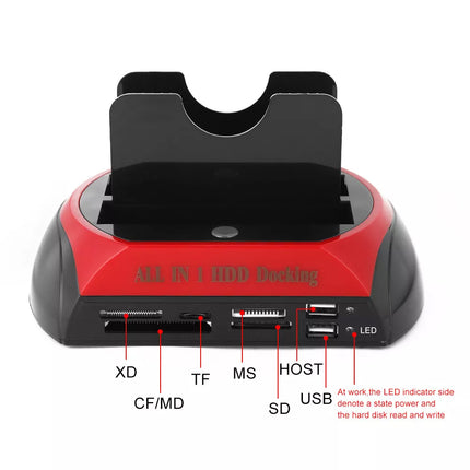2.5'' 3.5'' Hard Disk Drive Card Reader External HDD Docking Station Kit OTB HUB