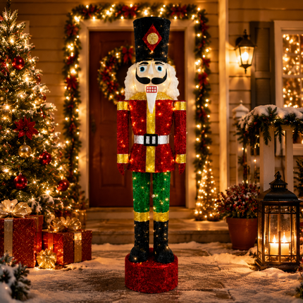 150cm Lighted Nutcracker Christmas Decoration LED Soldier Indoor Outdoor Decor