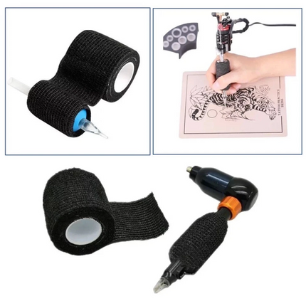 24pcs Tattoo Grip Wrap Tape Cover 5cm*4.5m/ Roll Self-adhesive Elastic Bandage