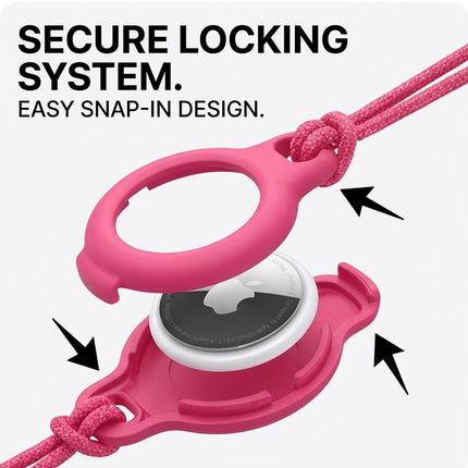 Apple AirTag Lanyard Case Protector Cover Pink