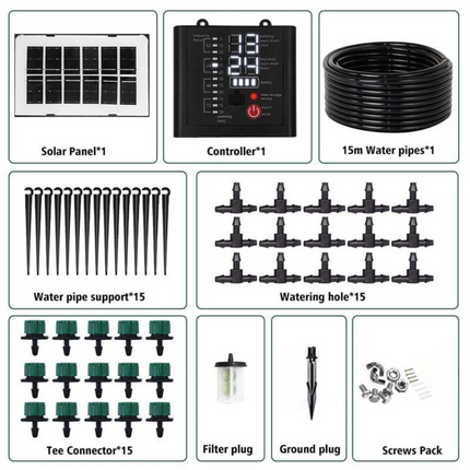 Solar Automatic Irrigation System IP67Waterproof For Landscape Yard Patio Garden