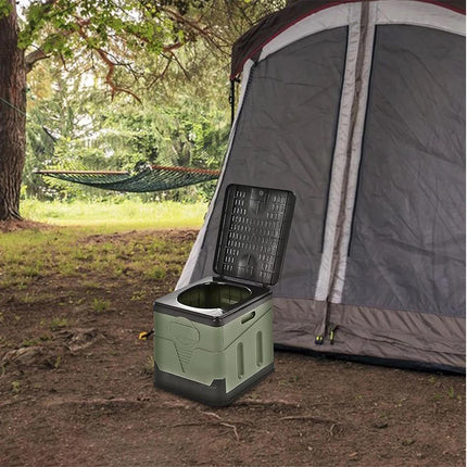 Portable Toilet Folding Outdoor Camping Toilet 20L Hygienic Travel Green