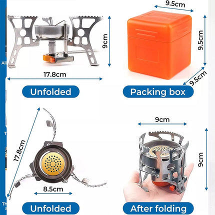 Portable Gas Propane Cooker Single Burner Outdoor Camping Picnic Windproof Stove