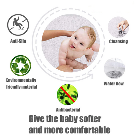 2PCS Anti Slip Loofah Shower Rug Non Slip Bathroom Bath Mat Carpet Water Drains