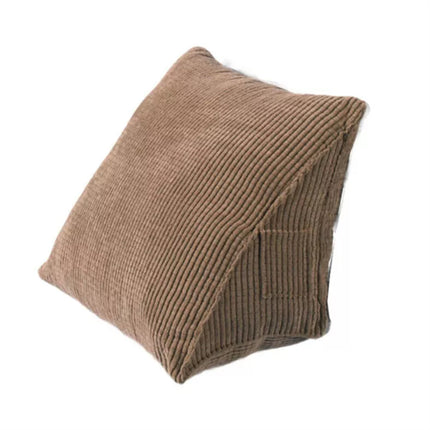 Headboard Pillow Wedge Reading Pillow Corduroy Backrest Reading Rest Pillow Gift Light Coffee