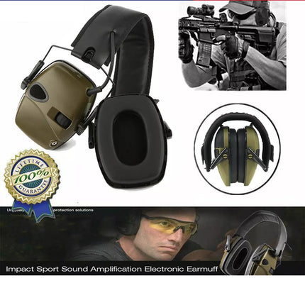 Electronic Ear Defenders Impact Sport Shooting Earmuffs Protection wi Bag