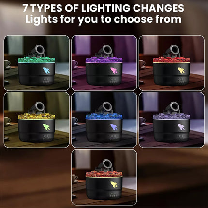 Cannon LED Essential Oil Diffuser Aroma Aromatherapy Air Ultrasonic Humidifier White