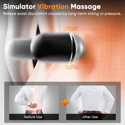 3 In1 Lumbar Traction Massager Vibration Heating Waist Back Sciatica Pain Relief