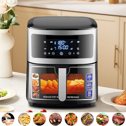 8.8L Air Fryer 1500W LCD Fryers Oven Airfryer Healthy Cooker Oil Free Kitchen