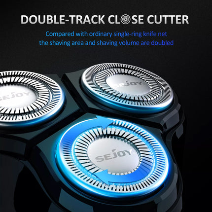 Cordless Electric Shaver Men Razor Wet Dry Rotary Pop-up Trimmer Washable