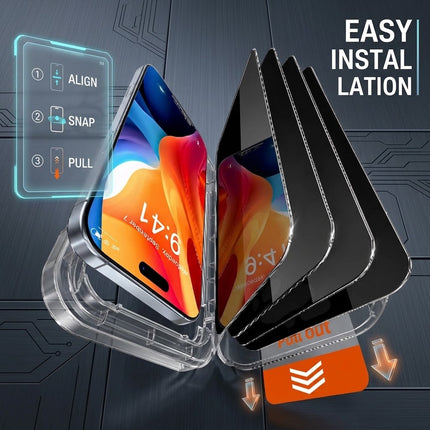 2PCS Privacy Screen Protector For iPhone 18 Pro Max 17 Pro Max 9H Tempered Glass