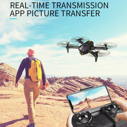 4K Drone with HD Camera Drones WiFi FPV Foldable RC Quadcopter W/3Batteries New