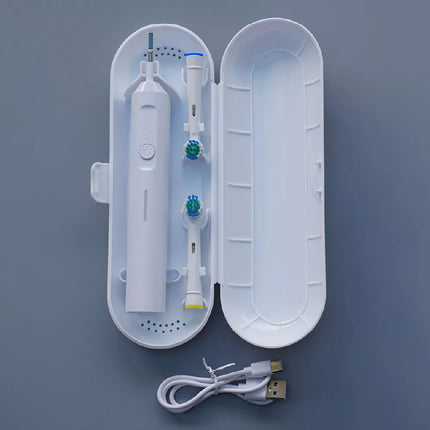 Vitality Precision Clean Rechargeable Electric Toothbrush Timer Travel White