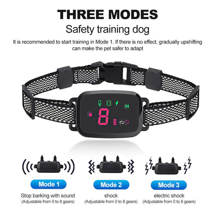 Dog Bark Collar-Compact Anti Barking Remote Stop Training sound-vibrate-shock