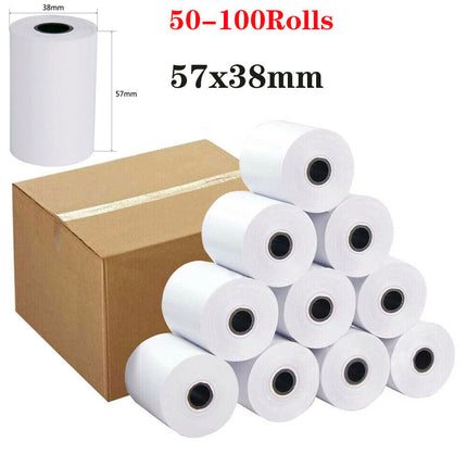 100 PcsThermal Paper Credit Card&Cash Register POS EFTPOS Rolls Receipt Paper