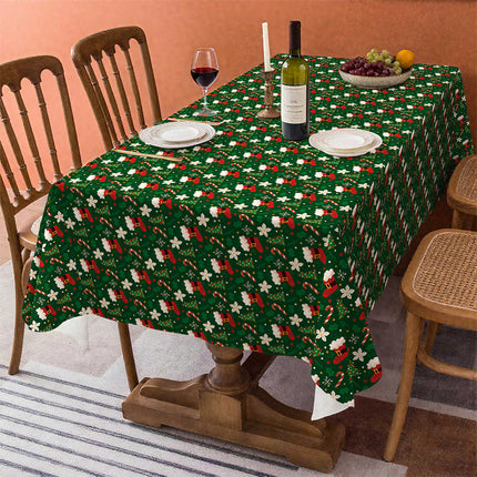 Christmas Tablecloth Rectangle Table Cloth Cover Dinner Party Home Xmas Decors (Christmas-2)