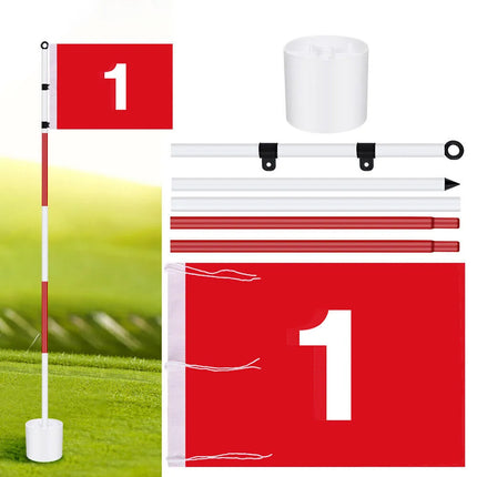 Golf Practice Hole Pole Cup Flag Backyard Stick Putting Flagstick Set 195CM C