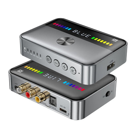 Wireless Bluetooth 5.3 Audio Transmitter Receiver HiFi Music Adapter AUX RCA NFC