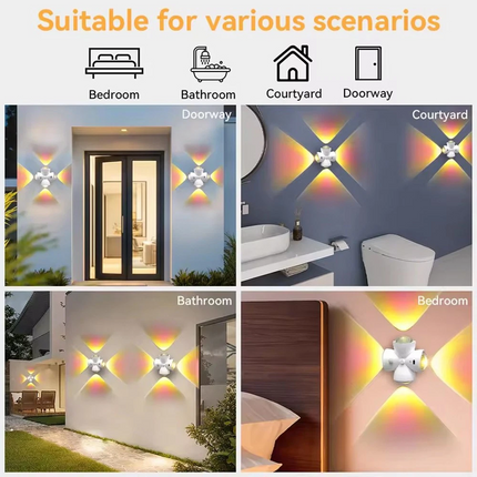 2X LED Motion Sensor Light PIR Cordless Night Light Bed Stair USB Rechargeable