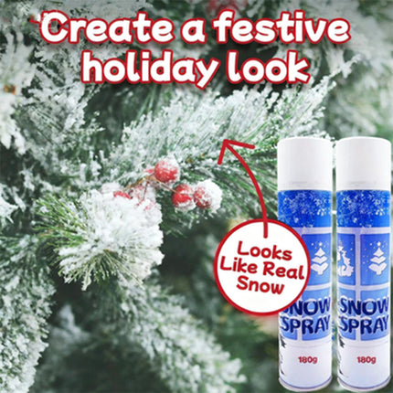 4PCS Christmas Snow Spray White Artificial Snow Craft Tree Window Decoration