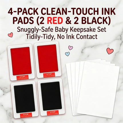 4-Pack Handprint Footprint Inkless Pad Kit Clean Touch Pet Paw Print Set
