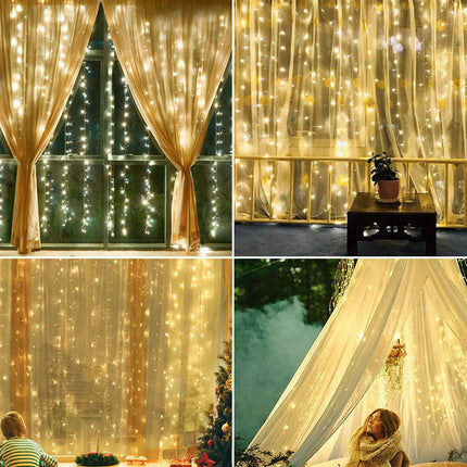 Christmas Decorations Curtain String Lights Cold White