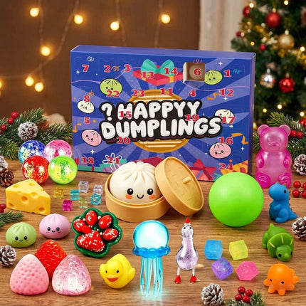 24PCS Advent Christmas Calendar 2026 Squeeze Doll Toy Set Xmas Gift