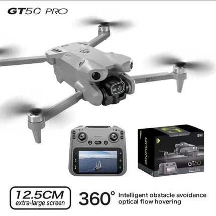 3 Batteries GT50 Drone 4.3'' Screen Remote RC Drone 8K HD Dual Cameras WiFi 20mins Flight