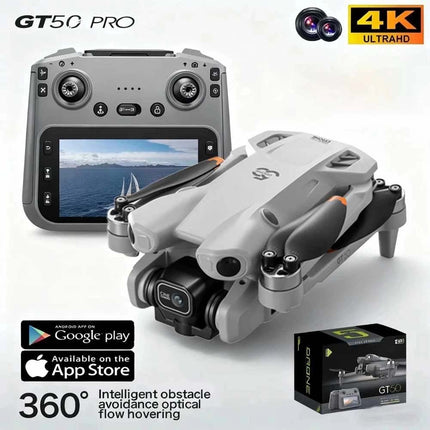 3 Batteries GT50 Foldable Drone with HD Dual Camera Quadcopter Long Flight Time Beginners Adults