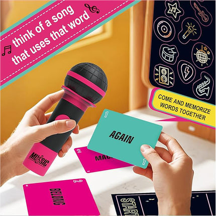 Grab The Mic Karaoke Lyric Card Game for Parties and Social Gatherings