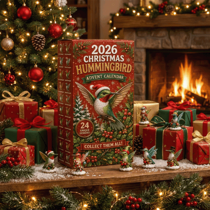 Hummingbird Advent Calendar 2026 Christmas Countdown 24 3D Flat Ornaments Gift