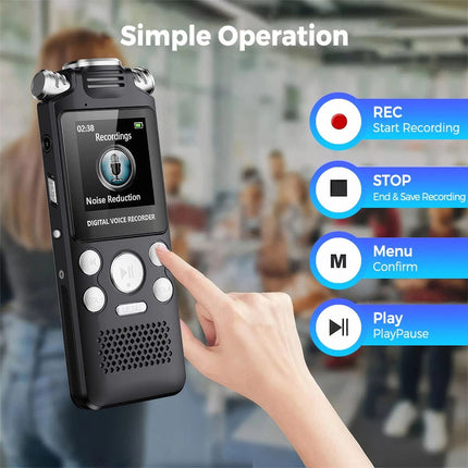 Pro Digital Audio Recorder Dictaphone Audio MP3 Player Sound Voice Recording Au