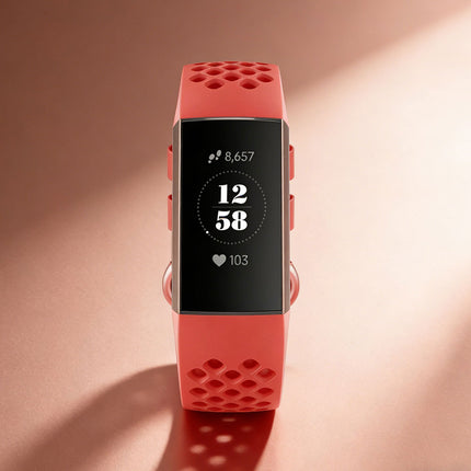 Fitbit Charge 3 4 Watch Soft Silicone Sports Replacement Band Wrist Strap Red