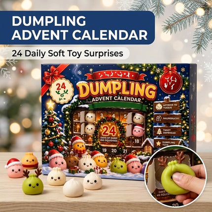 2026 Christmas Squishies Advent Calendar, 24 Days Dumpling Toys Countdown Gift